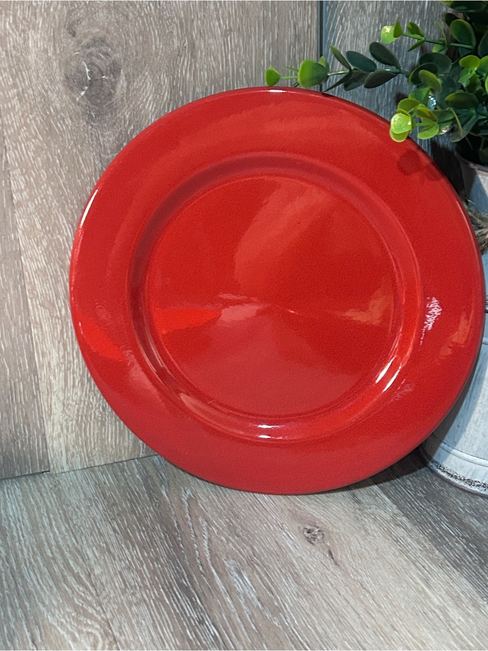 Waechtersbach Red Ceramic Dinner Plate 10” • Classic Holiday Red • Made in Spain